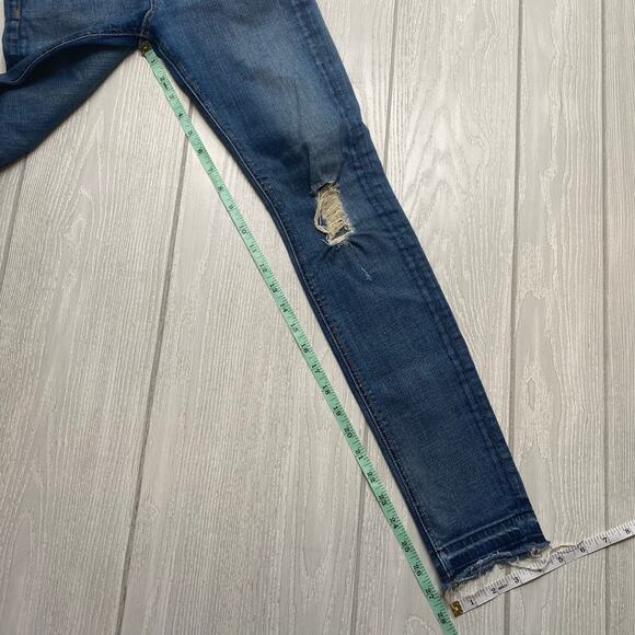 Rag & Bone Denim Women's Distressed Raw Ankle Blue Capri Jeans Size 24 - Picture 7 of 11